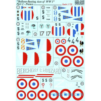 Decal 1/72 for Balloon-Busting Aces of WWI, Part 2 - France