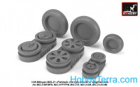 Wheels set 1/48 MiG-21 Fishbed w/weighted tires, mid