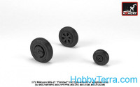 Wheels set 1/72 MiG-21 Fishbed w/weighted tires, mid