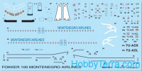 Decal 1/144 for Fokker 100 