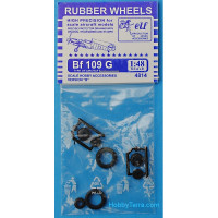 Rubber wheels 1/48 for Bf 109 G, version B