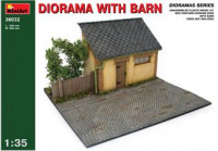 Diorama with barn