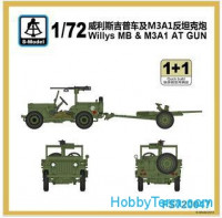 Willys MB with 37mm anti-tank gun (2 sets in the box)